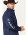Image #2 - Ariat Men's Logo 2.0 Southwestern Softshell Jacket, Blue, hi-res