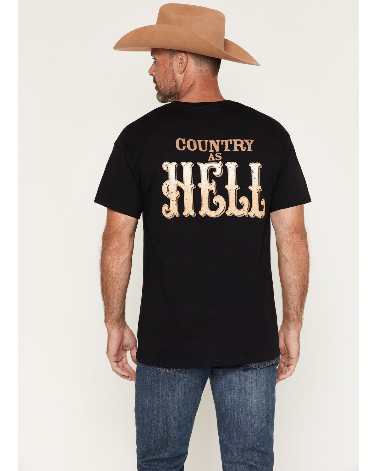 Cody James Men's Country as Hell Short Sleeve Graphic T-Shirt, Black, hi-res