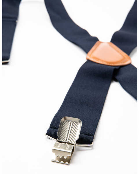 Image #2 - Hawx Men's Navy Work Suspenders, Navy, hi-res