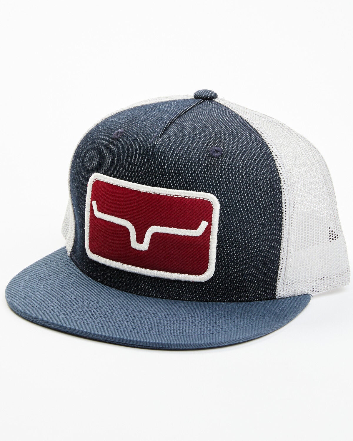 Kimes Ranch Men's Denim Banner Ventilated Cap, Indigo, hi-res