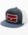 Image #1 - Kimes Ranch Men's Denim Banner Ventilated Cap, Indigo, hi-res