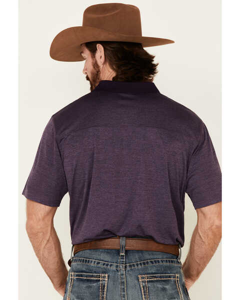 Cody James Core Men's Purple Burmuda Heather Short Sleeve Polo Shirt , Purple, hi-res