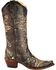 Circle G Women's Crackle Embroidered Western Boots - Snip Toe, , hi-res