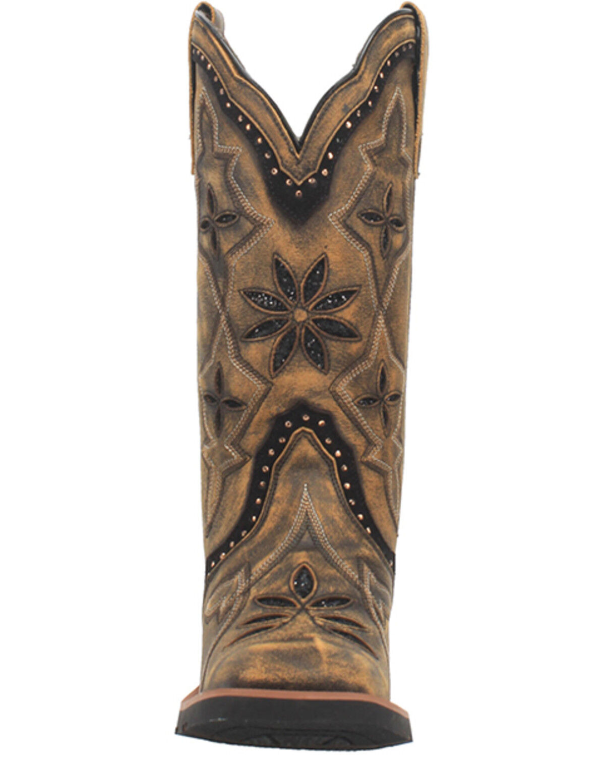 Image #4 - Laredo Women's Bouquet Western Performance Boots - Broad Square Toe, Brown, hi-res