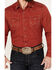 Image #3 - Wrangler Retro Men's Premium Solid Long Sleeve Snap Western Shirt - Tall , Red, hi-res
