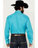 Image #4 - Roper Men's Amarillo Solid Long Sleeve Pearl Snap Stretch Western Shirt, Turquoise, hi-res