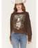 Image #1 - Rock & Roll Denim Women's Wild West Whiskey Pullover Sweatshirt, Brown, hi-res