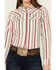 Image #3 - Shyanne Women's Rocksprings Striped Long Sleeve Snap Western Shirt, Brick Red, hi-res