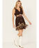 Image #2 - Shyanne Women's Embroidered Tulle Dress, Chocolate, hi-res