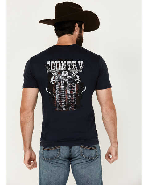 Cowboy Hardware Men's Country Cowboy Short Sleeve T-Shirt, Navy, hi-res