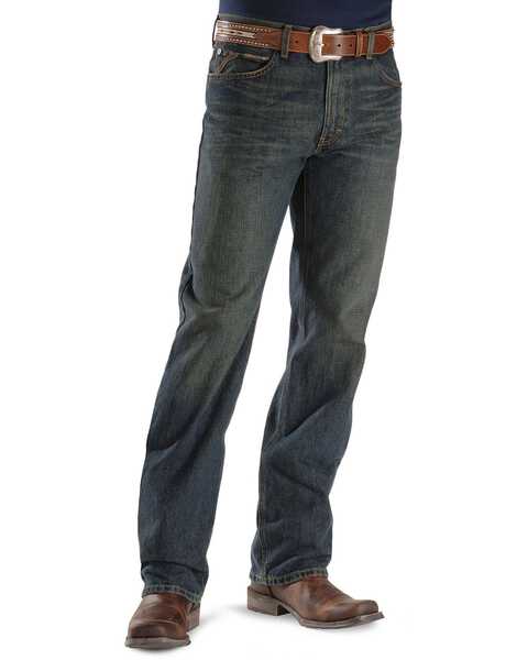 Ariat Men's M2 Swagger Medium Wash Relaxed Fit Bootcut Jeans, Swagger, hi-res