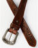 Image #2 - Cody James Men's Ostrich Print Tooled Belt, Brown, hi-res