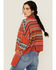 Image #4 - Rock & Roll Denim Women's Southwestern Patched Pullover Sweater, Rust Copper, hi-res