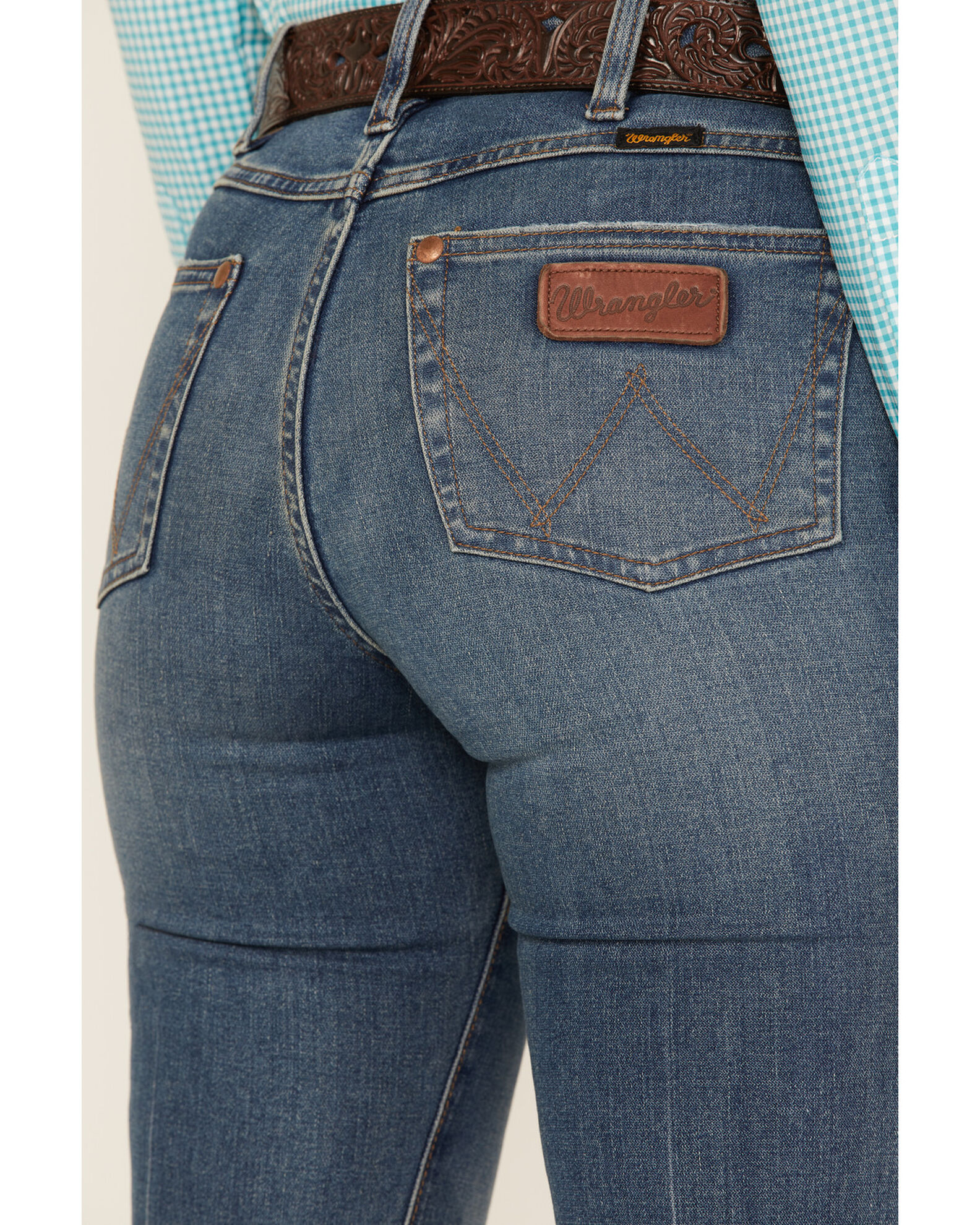 Image #4 - Wrangler retro Women's Vintage Medium Shelby Trouser Jeans, Blue, hi-res
