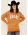 Image #1 - Ariat Women's Boot Barn Exclusive Chenille Logo Hoodie, Brown, hi-res