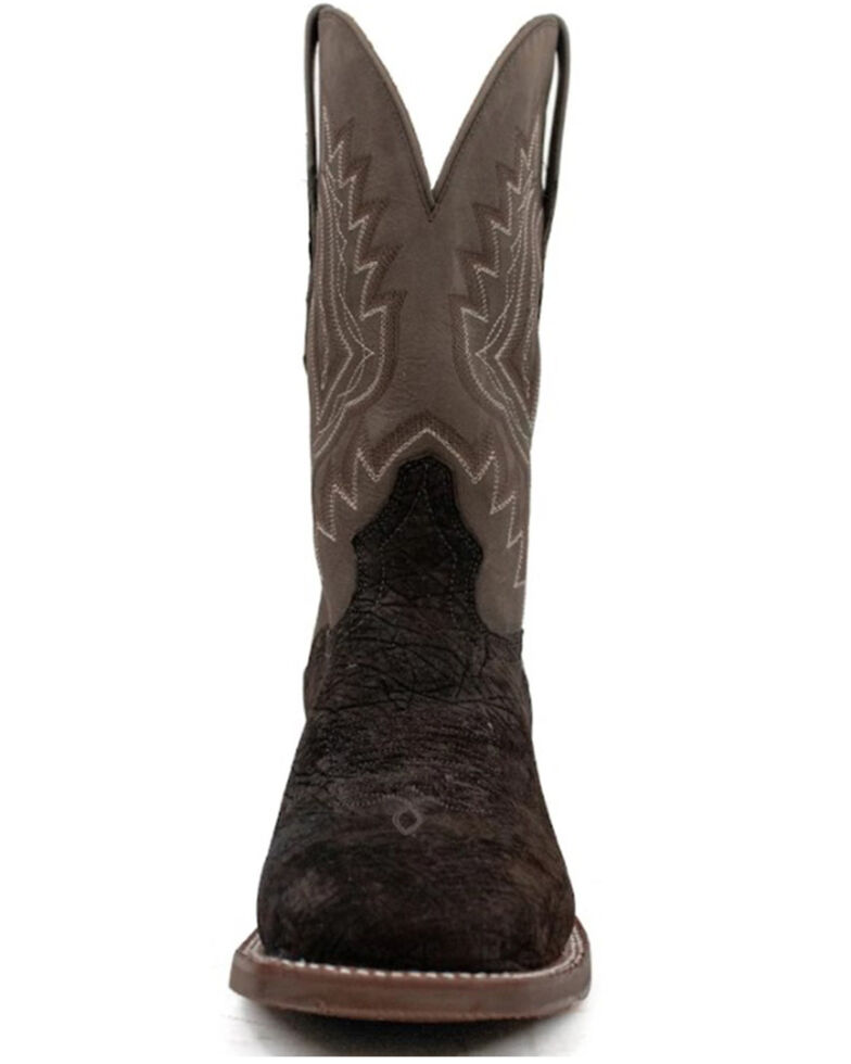El Dorado Men's Hippo Chocolate Exotic Western Boot - Broad Square Toe , Chocolate, hi-res