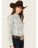 Image #2 - Wrangler Retro Women's Plaid Print Long Sleeve Pearl Snap Western Shirt , Slate, hi-res