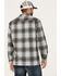 Image #4 - Pendleton Men's Board Oxford Large Plaid Long Sleeve Western Shirt , Grey, hi-res