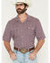 Image #1 - Wrangler Men's Coconut Cowboy Conversation Print Short Sleeve Snap Western Shirt, Red, hi-res