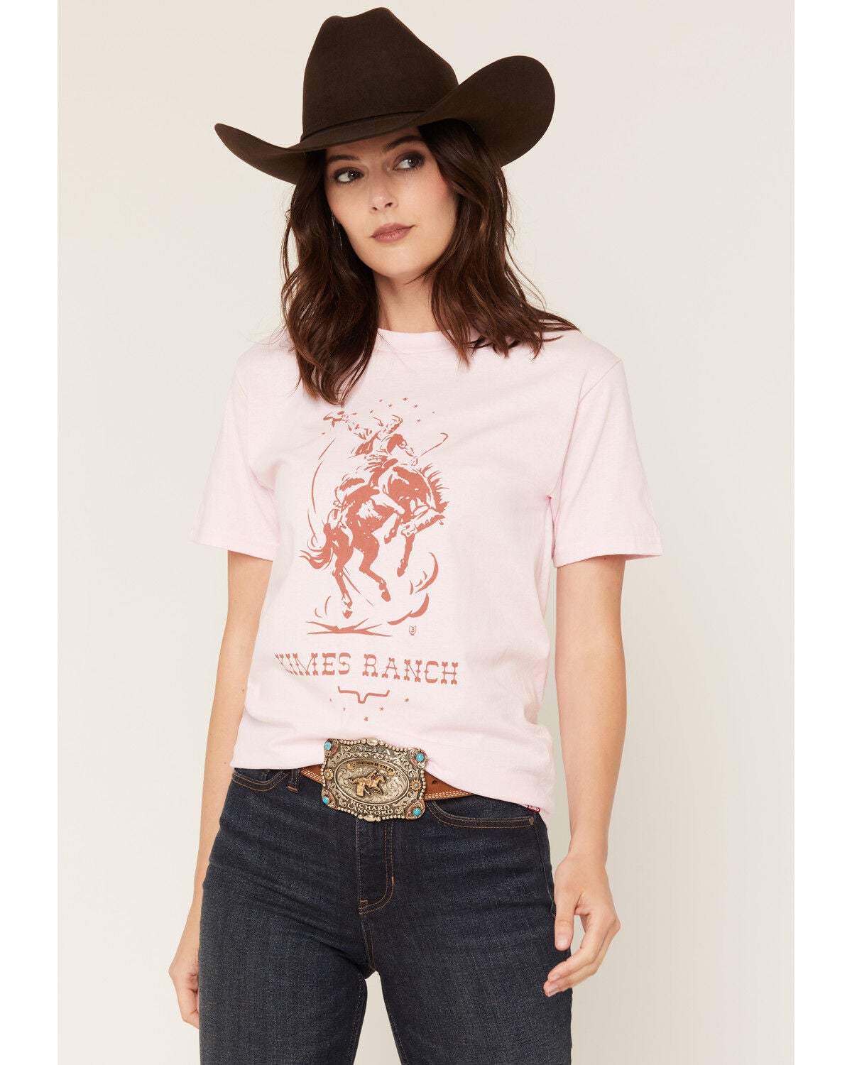 Kimes Ranch Women's Saddle Bronc Short Sleeve Graphic Tee, Pink, hi-res