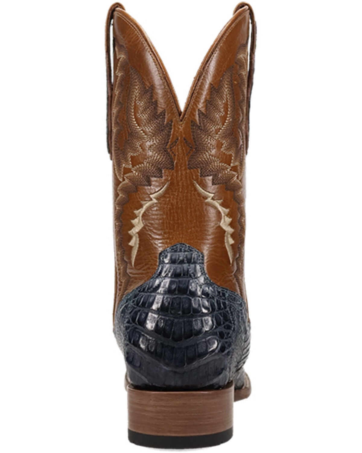 Image #5 - El Dorado Men's Exotic Caiman Belly Western Boots - Broad Square Toe, Blue, hi-res