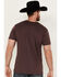 Cody James Men's Powered By Whiskey Short Sleeve Graphic T-Shirt, Burgundy, hi-res