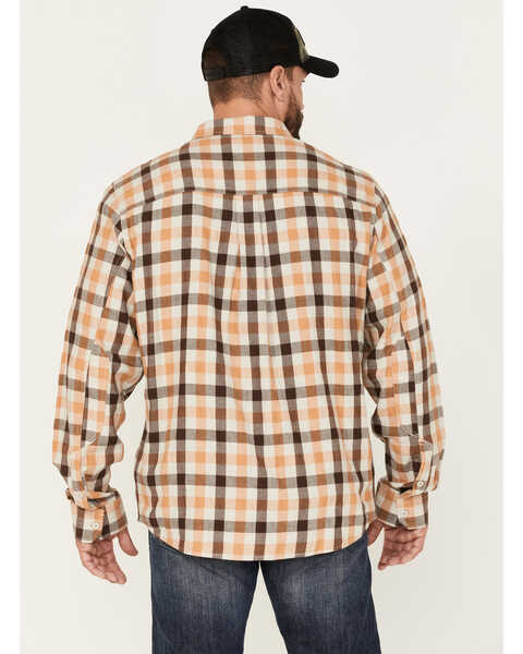 Image #4 - Brothers and Sons Men's Plaid Print Long Sleeve Button Down Flannel Shirt, Sand, hi-res