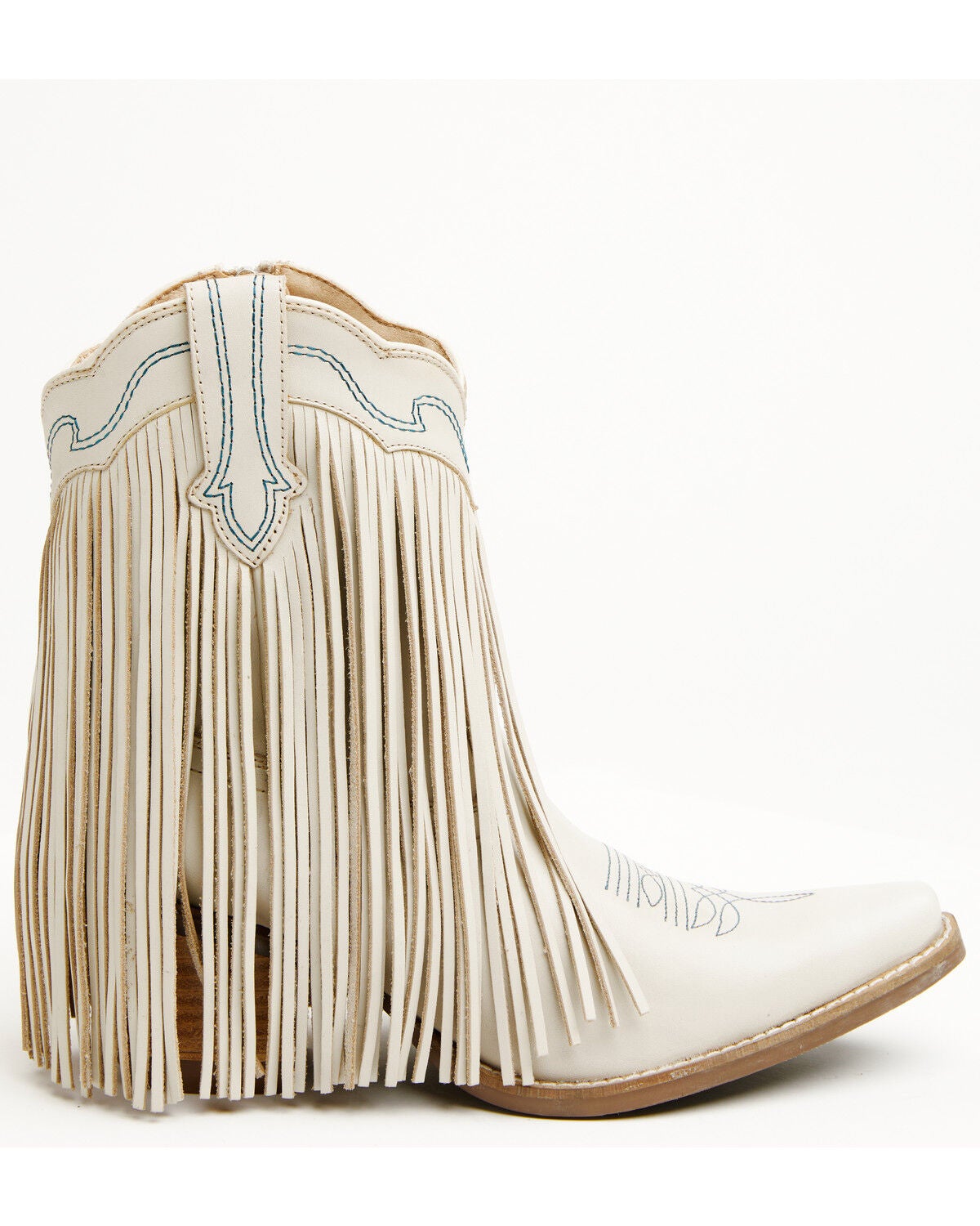 Image #2 - Idyllwind Women's Fringe with Benefits Western Booties - Snip Toe, White, hi-res