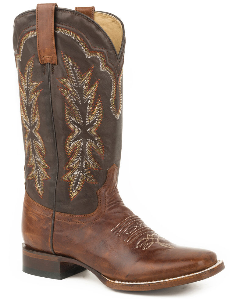 Stetson Women's Dark Brown Jessica Western Boots - Wide Square Toe , Brown, hi-res