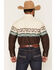 Image #4 - Panhandle Slim Men's Southwestern Horse Border Print Long Sleeve Pearl Snap Western Shirt, Brown, hi-res