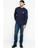 Image #6 - Carhartt Men's FR Solid Long Sleeve Work Shirt - Big & Tall, Navy, hi-res