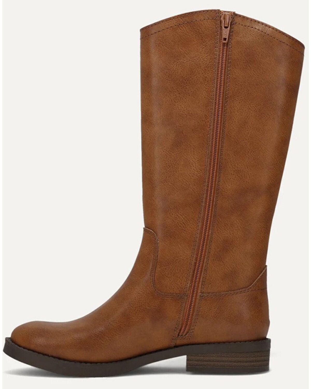 Image #2 - Frye & Co Girls' Kellie Button Riding Boots - Round Toe, Cognac, hi-res
