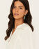 Jolt Women's Lace Trim Long Sleeve Shirt, Ivory, hi-res