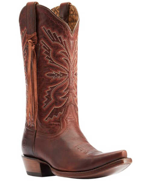 Image #1 - Ariat Women's Martina Love Song Western Boots - Snip Toe, Red, hi-res