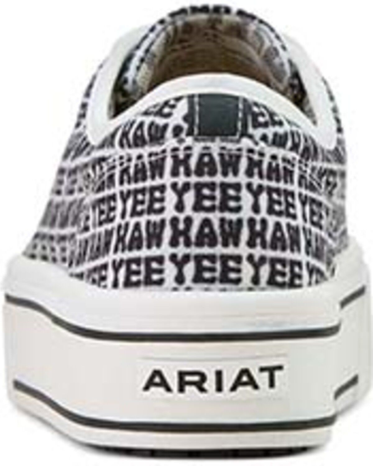Image #3 - Ariat Women's Skyler YeeHaw Print Casual Shoes, Black/white, hi-res