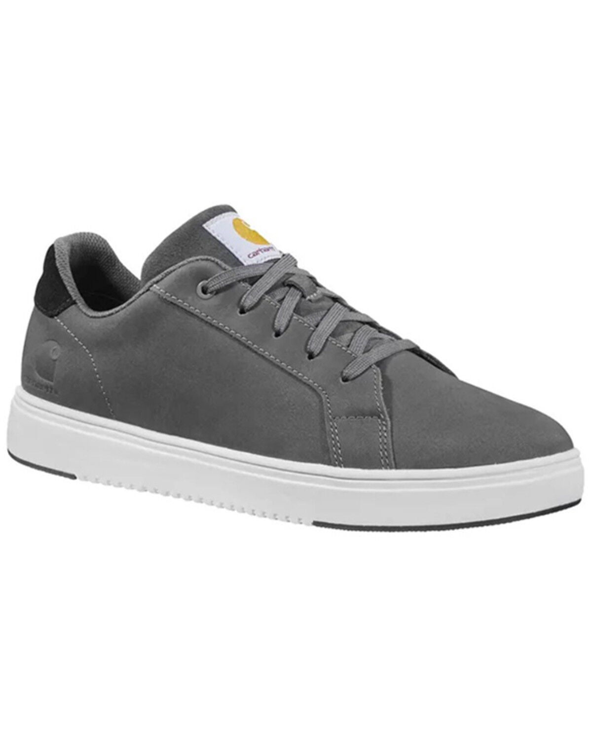 Carhartt Men's Detroit Leather Work Sneakers - Soft Toe, Medium Grey, hi-res