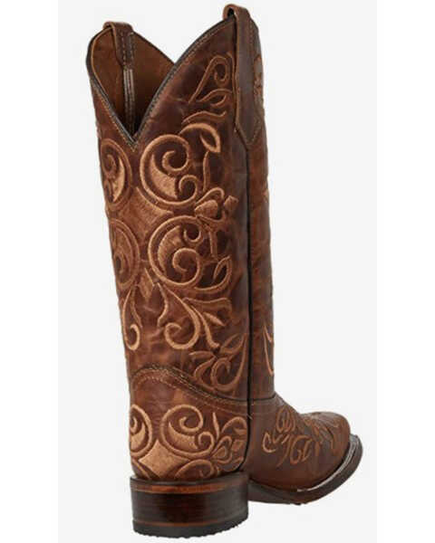 Image #5 - Corral Women's Embroidered Western Boots - Square Toe, Honey, hi-res
