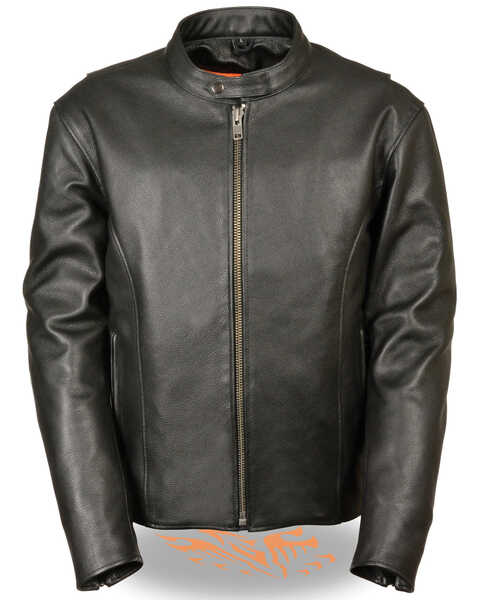 Image #1 - Milwaukee Leather Men's Classic Scooter Jacket , Black, hi-res