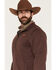 Image #2 - Cinch Men's Solid 1/4 Zip-Up Pullover, Purple, hi-res