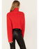 Image #4 - Revel Women's Cable Knit Turtleneck Sweater, Red, hi-res