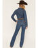 Image #3 - Wrangler Women's Dark Wash High Rise Rodeo Bootcut Stretch Denim Jeans, Dark Wash, hi-res