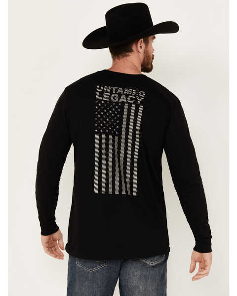 Image #4 - RANK 45® Men's Bedford American Flag Long Sleeve Graphic T-Shirt, Black, hi-res