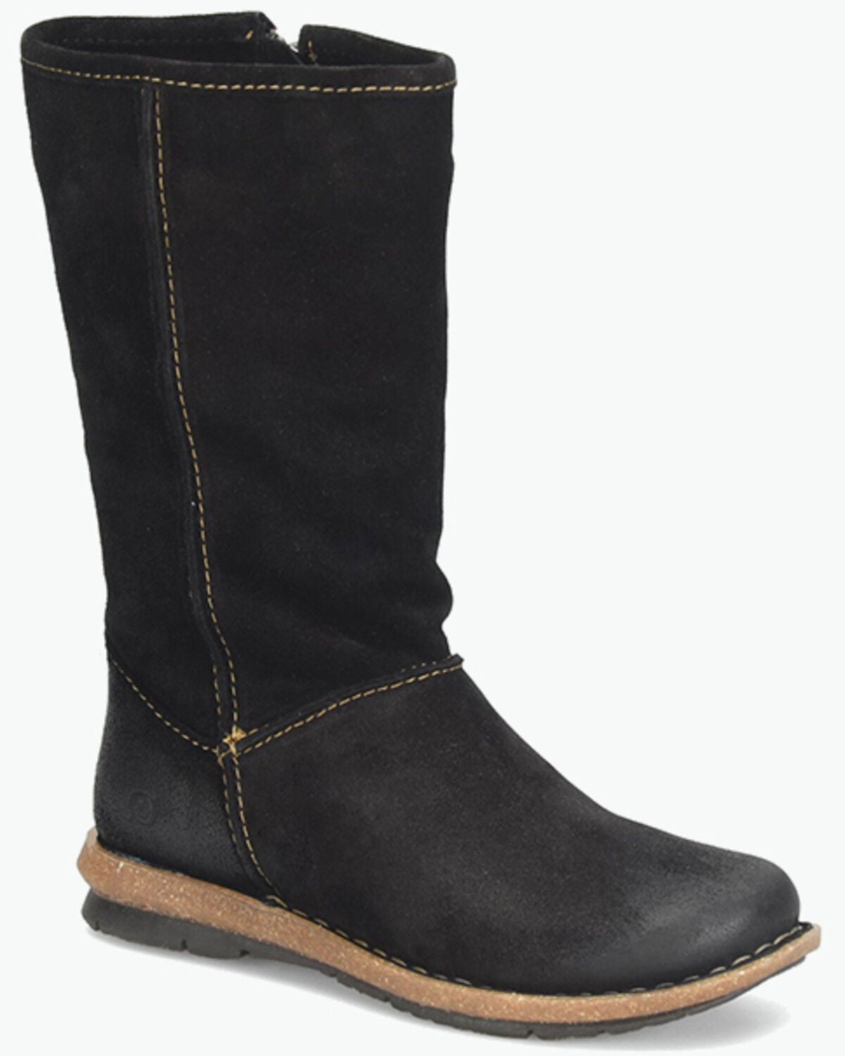 Born Women's Salee Mid Calf Boots - Round Toe, Black, hi-res