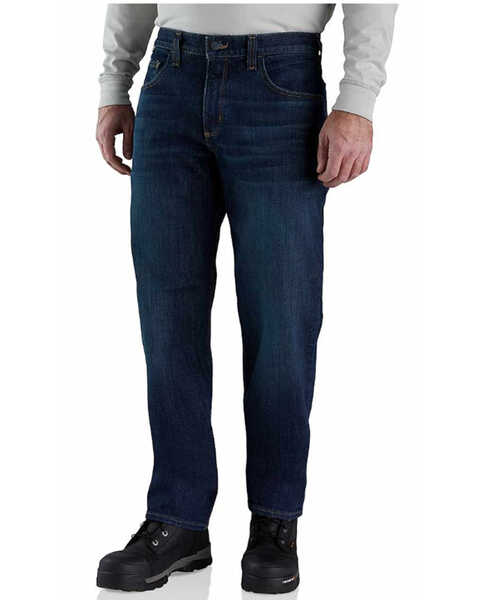Image #1 - Carhartt Men's FR Rugged Flex Relaxed Fit Denim Jeans , Indigo, hi-res