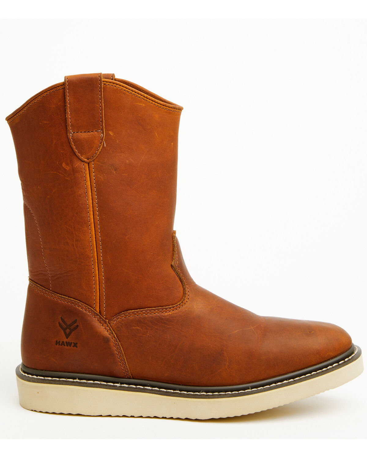 Image #2 - Hawx Men's Pull-On Western Boots - Soft Toe, Tan, hi-res