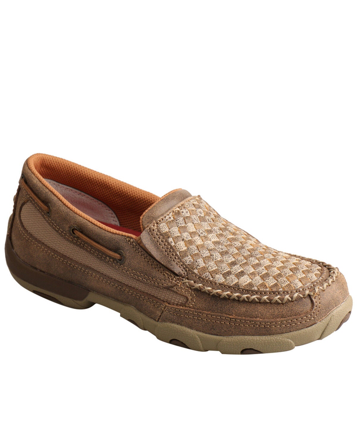 Twisted X Women's Slip-On Driving Mocs, Brown, hi-res