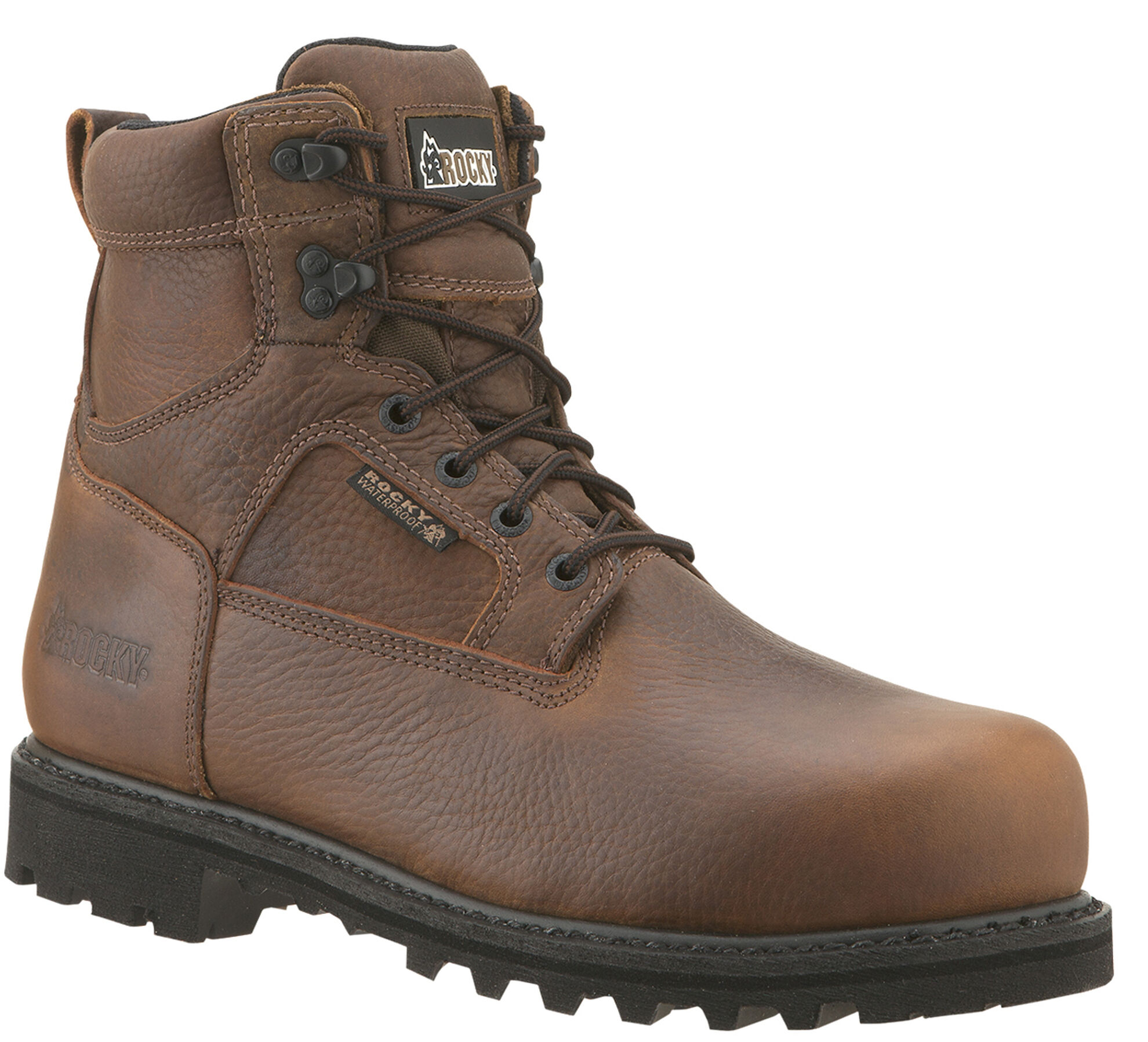 Rocky Men s Exertion 6 Waterproof Work Boots Steel Toe Sheplers