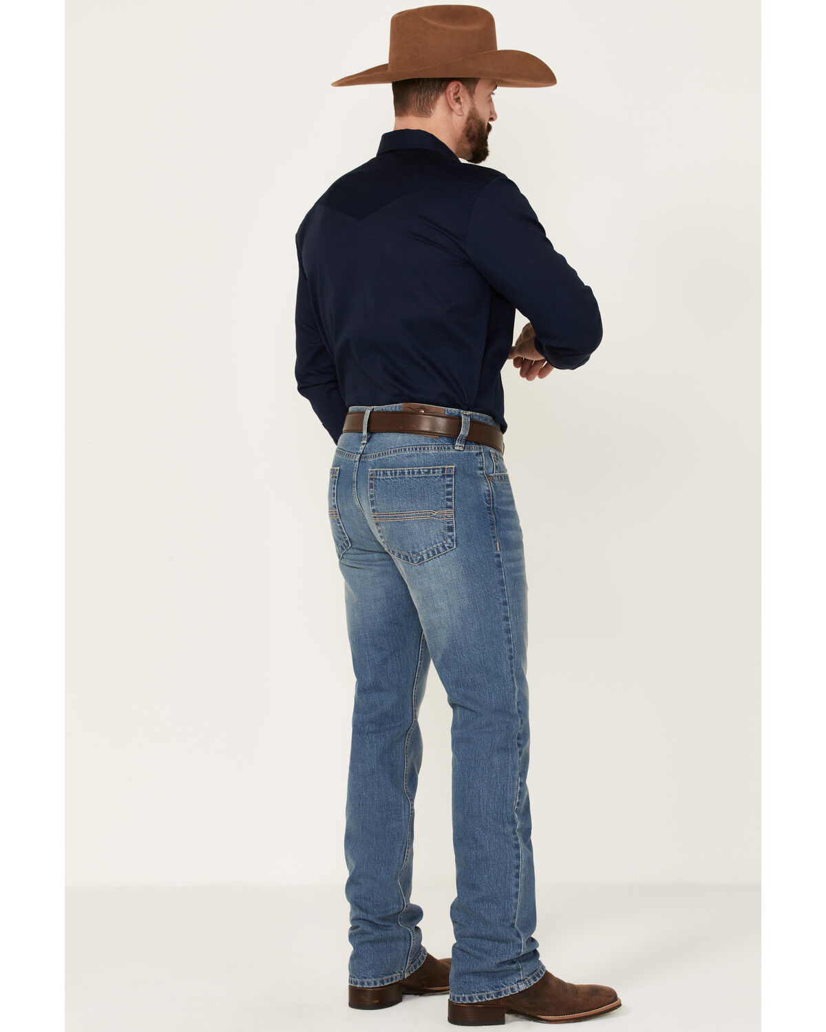 Image #4 - Cody James Men's Roughstock Medium Wash Slim Straight Rigid Denim Jeans, Blue, hi-res