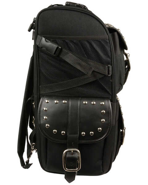 Image #2 - Milwaukee Leather Extra Large Two Piece Studded Nylon Touring Pack, Black, hi-res