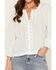 Image #3 - Lovestitch Women's Lace Long Sleeve Button-Down Shirt, Mint, hi-res
